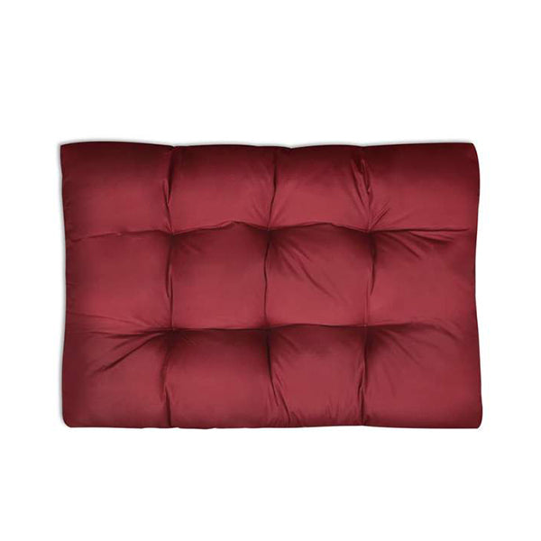 Wine Red Upholstered Seat Cushion 120 x 80 x 10 Cm