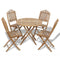 Outdoor Dining Set 5 Pieces Bamboo Foldable