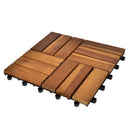 10 Pcs Acacia Decking Tiles 30 x 30 cm