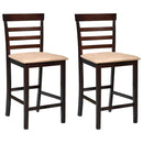 Bar Chairs 2 pcs Brown Fabric