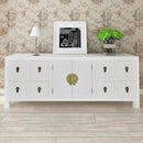 Wooden Sideboard Asian Style With 8 Drawers And 2 Doors
