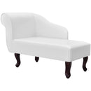 Chaise Lounge Artificial Leather White