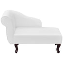 Chaise Lounge Artificial Leather White
