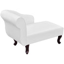 Chaise Lounge Artificial Leather White