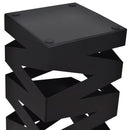 Square Umbrella Stand Storage Holder Steel 48.5 Cm Black