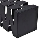 Square Umbrella Stand Storage Holder Steel 48.5 Cm Black