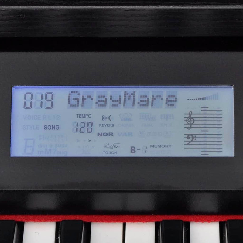 88-Key Digital Piano With Pedals Black Melamine Board
