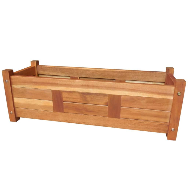 Garden Planter Acacia Wood 76 x 27.6 x 5 Cm