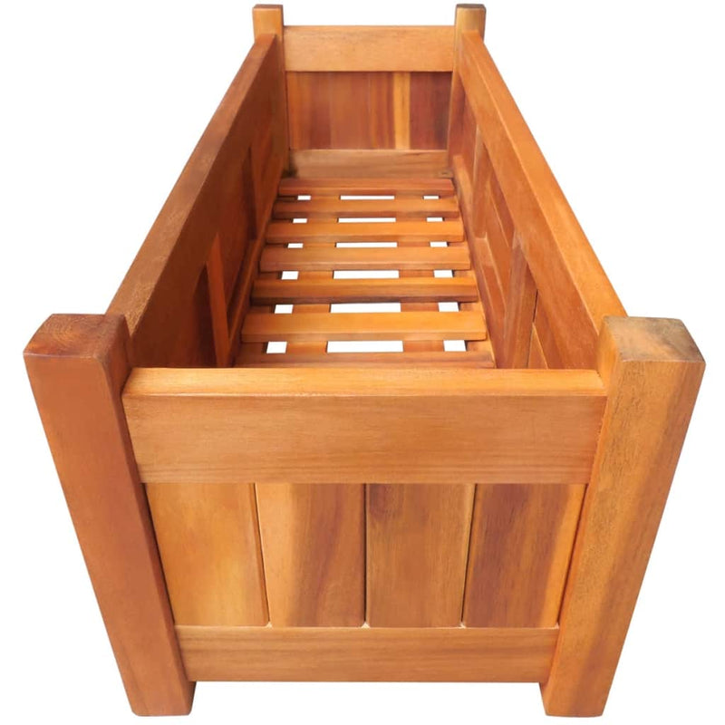 Garden Planter Acacia Wood 76 x 27.6 x 5 Cm