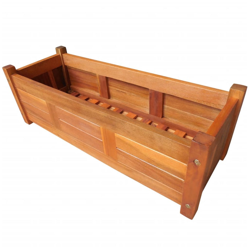 Garden Planter Acacia Wood 76 x 27.6 x 5 Cm