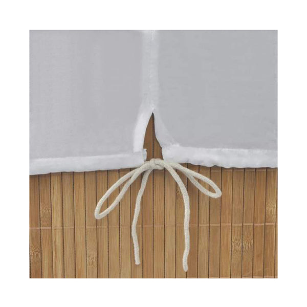 Bamboo Laundry Bin Rectangular Natural