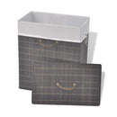Bamboo Laundry Bin Rectangular Dark Brown