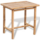 Bistro Set With Side Table And Cushion Bamboo