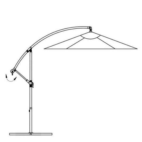 Cantilever Umbrella 3.5 M Sand White