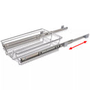Pull-Out Wire Baskets Silver 400 Mm 2 Pcs