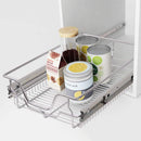 Pull-Out Wire Baskets Silver 400 Mm 2 Pcs