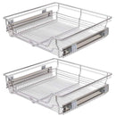 Pull-Out Wire Baskets Silver 600 Mm 2 Pcs