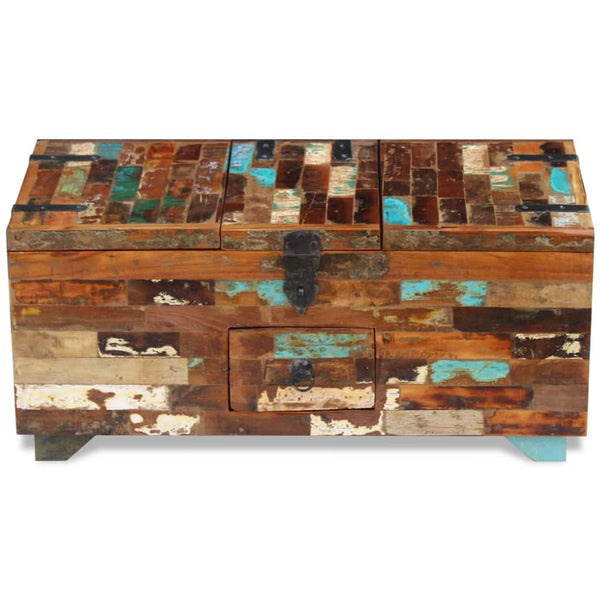 Coffee Table Box Chest Solid Reclaimed Wood 80 x 40 x 35 Cm