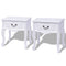 Bedside Cabinets MDF White 2 Pcs