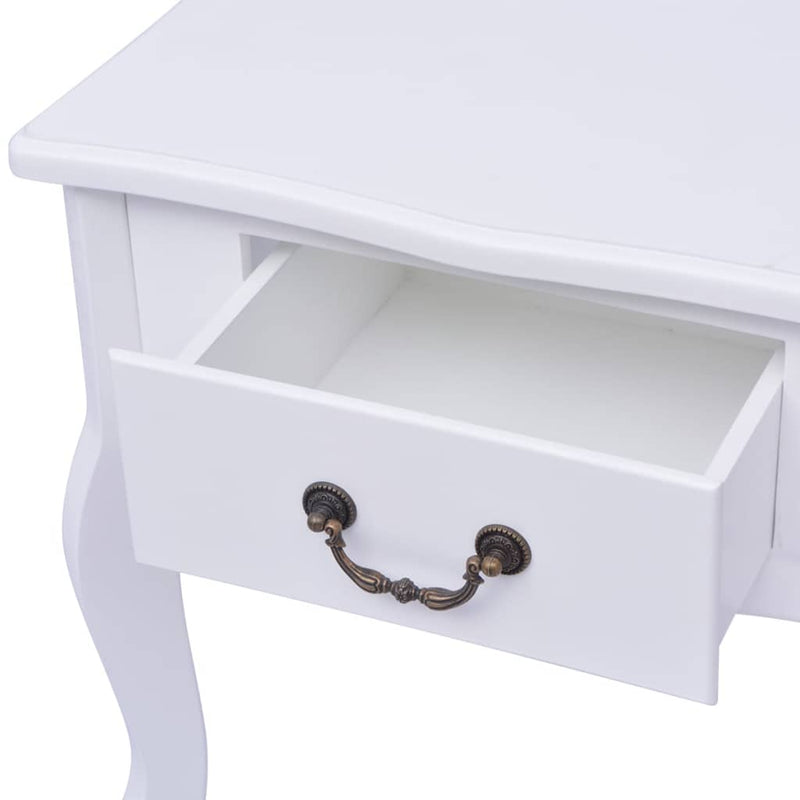 Bedside Cabinets MDF White 2 Pcs