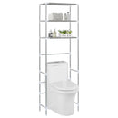 3 Tier Storage Rack over Toilet Silver 53x28x169 cm