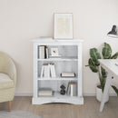 3 Tier Bookcase Mexican Pine Corona Range White 81x29x100 cm