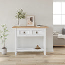 Console Table Mexican Pine Corona Range White 900 X 345 X 730 Mm