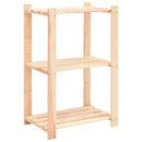3 Tier Storage Rack 60x38x90 cm Solid Wood Pine 150 kg