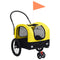 2 in 1 Pet Bike Trailer and Jogging Stroller Yellow and Black