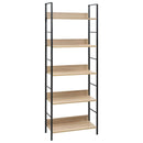 5 Layer Book Shelf Oak 600 x 276 x 1585 mm Engineered Wood