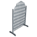 Trellis Fence Solid Firwood 180 x 100 cm Grey