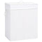 Bamboo Laundry Basket with 2 Sections White 100 L
