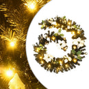 Christmas Garland with LED Lights Black 270 cm PVC