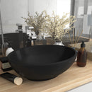 Luxury Basin Oval shaped Matt Black 40x33 cm Ceramic
