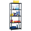 Storage Shelf 5 Tier Black 71x38x170 cm Plastic