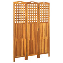 3 Panel Room Divider 121x2x170 cm Solid Acacia Wood