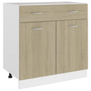 Drawer Bottom Cabinet Sonoma Oak 800 x 460 x 815 mm Engineered Wood