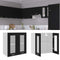 Hanging Glass Cabinet Black 60x31x60 cm Engineered Wood