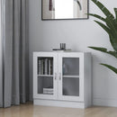 Vitrine Cabinet White 825 x 305 x 800 mm Engineered Wood