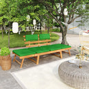 Garden Bench with Cushions 2 in 1 190 cm Solid Acacia Wood