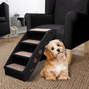 Folding Dog Stairs Black 620 x 400 x 495 mm