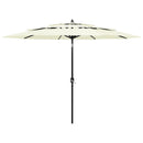 3 Tier Parasol with Aluminium Pole Sand 3 m
