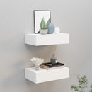Wall mounted Drawer Shelves 2 pcs White 400 x 235 x 100 mm MDF