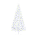 Artificial Half Christmas Tree with LED and Stand White 180 cm PVC