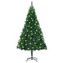 Artificial Christmas Tree with LEDs and Thick Branches Green 150 cm
