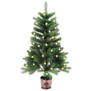 Artificial Christmas Tree with LEDs 90 cm Green