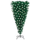 Upside down Artificial Christmas Tree with LEDs 150 cm Green