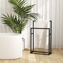 Freestanding Towel Rack Black 480 x 240 x 785 mm Iron