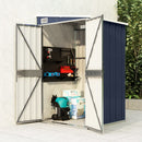 Wall mounted Garden Shed Anthracite 118x100x178 cm Steel