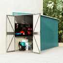 Wall mounted Garden Shed Green 118x288x178 cm Galvanised Steel